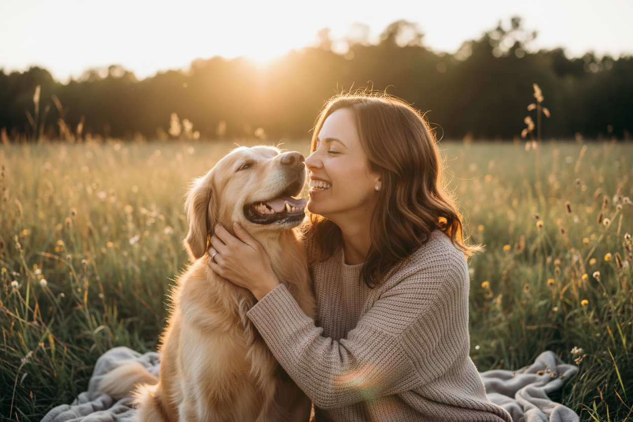 A dog and its owner